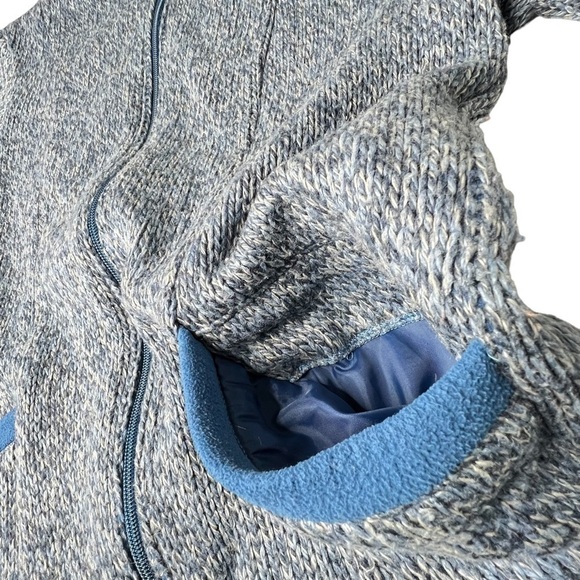 PRANA Wool Blend Knit Hooded Zip Sweater Jacket Fleece Lined Women's Size M - Picture 11 of 16